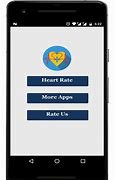 PulsePro menu screen with heart rate, blood pressure, and rate us options